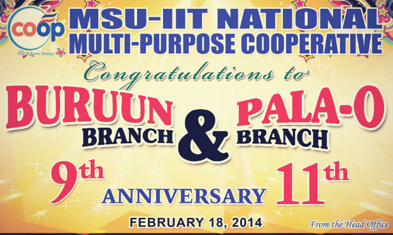 MSU-IIT COOP: Buru-un Pala-o Anniversary